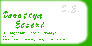 dorottya ecseri business card